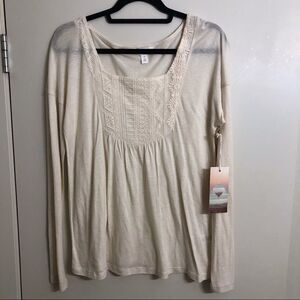 Nwt- Sun & Shadow Ivory Lace Lightweight Top